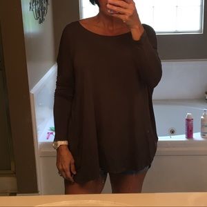 Charcoal gray PIKO top